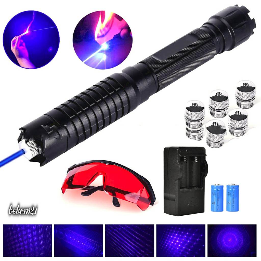 Đèn Pin Chiếu Tia Laser Xanh dương Công Suất Cao