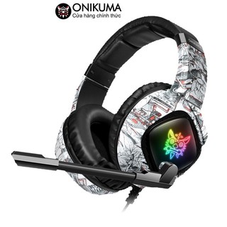 Tai nghe chụp tai chơi game chống ồn onikuma k19 với micrô có rgb gaming headphone cho máy tính xách tay pc laptop