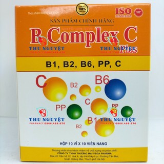 B Complex C Plus hộp 10 viên - Bổ sung Rutin, Vitamin C, B2 giúp tăng cường sức bền thành mạch, tăng sức đề kháng cơ thể