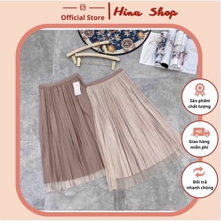 [THANH LÝ] Chân váy xếp ly ren dáng dài 2 lớp