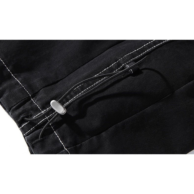 Quần jogger nam túi hộp ống rộng có dây rút bo gấu chất kaki cao cấp mềm mịn C6181