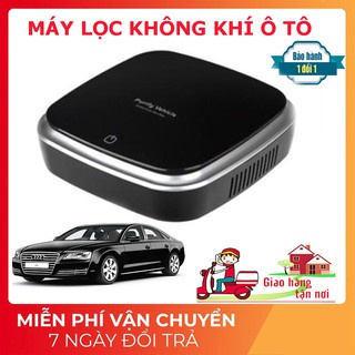 Máy lọc không khí ô tô, máy khử mùi xe hơi, chống say xe, màng HEPA lọc bụi mịn PM2.5, xông tinh dầu, BH 12 tháng