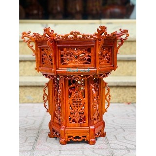 Cặp đèn lồng gỗ hương (kt 46 x 46 cm)