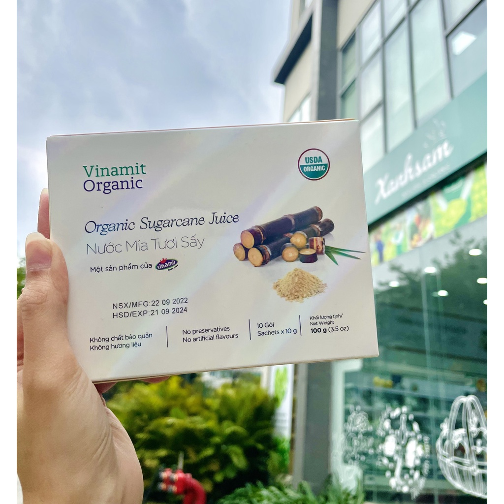 Nước Mía Tươi Sấy Hữu Cơ 120gr Vinamit Organic - Xanhsam Organic