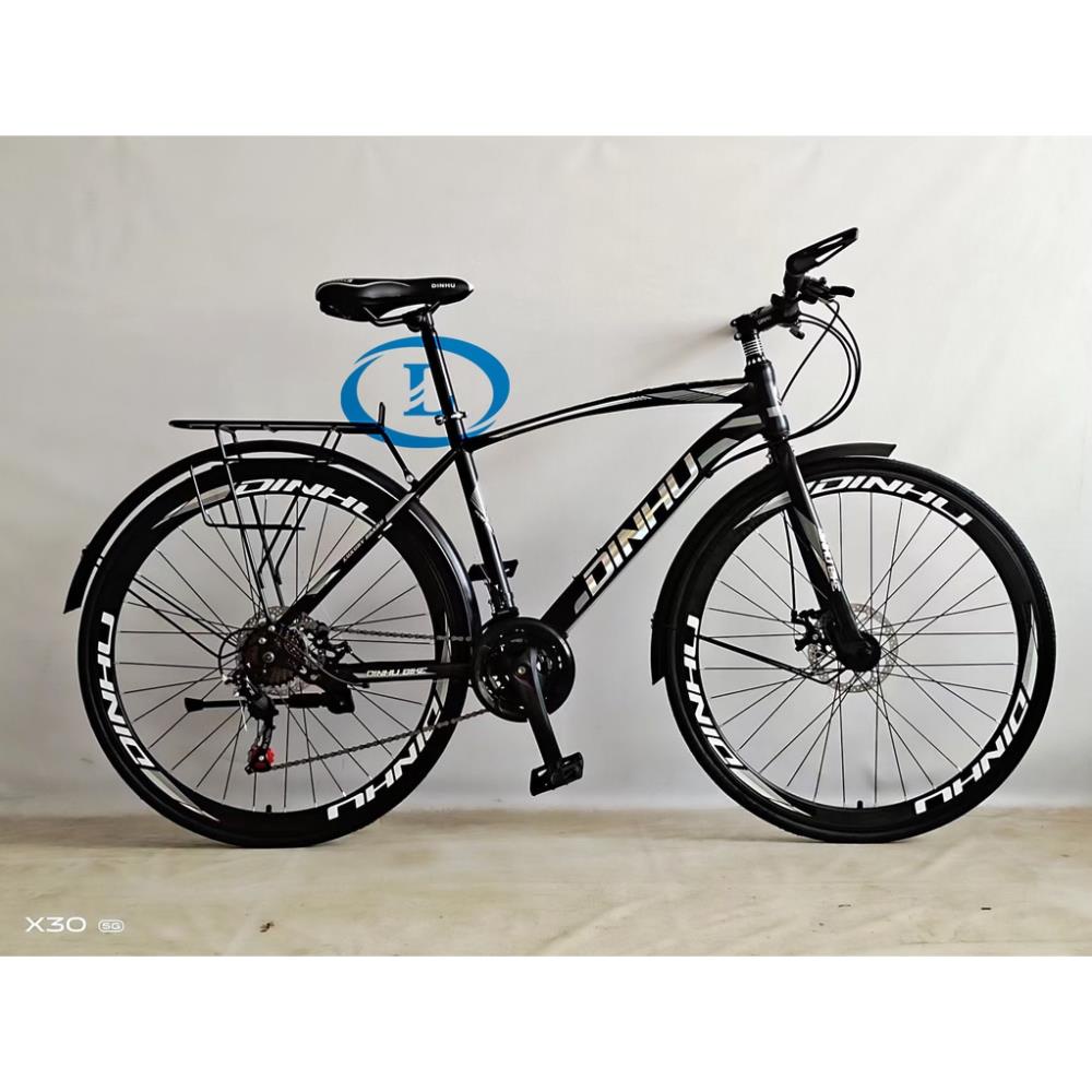 Xe đạp city thể thao đường phố 700C DINHU có baga 21 tốc độ