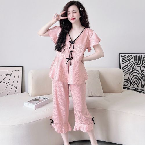 Đồ Ngủ Nữ Miky Đồ Ngủ Lửng Gấm Mềm Mịn < 65Kg