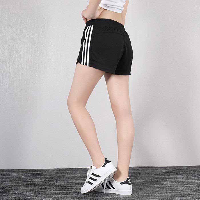 Quần Short đùi nữ Adi.das Pacer 3-stripes Knit chính hãng thun thể thao thoáng mát mặc tập gym chạy bộ -Aries Sốp