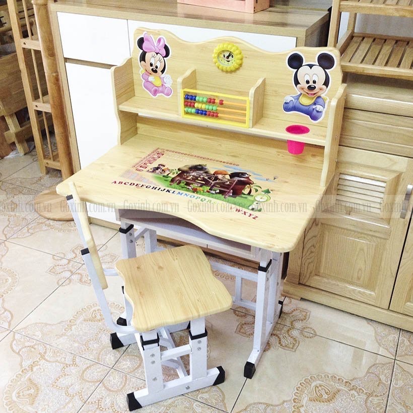 Bàn học thông minh có kệ sách cho bé 838