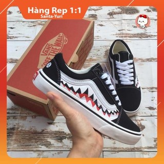 Giày nam nữ thể thao vans old skool cá mập răng cưa đen trắng thời trang full box bill.