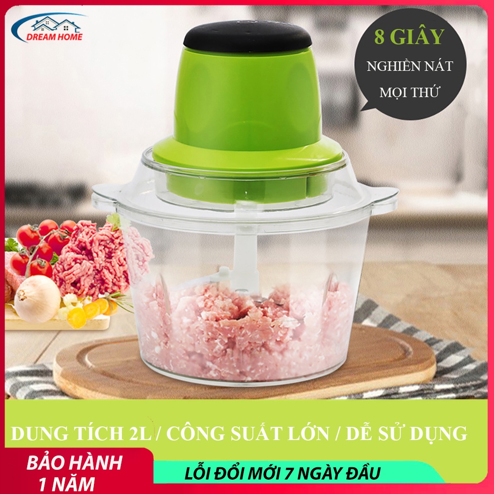 Máy xay thịt, máy xay đa năng công suất lớn 300W với 4 lưỡi dao sắc bén. Bảo hành 2 năm toàn quốc.