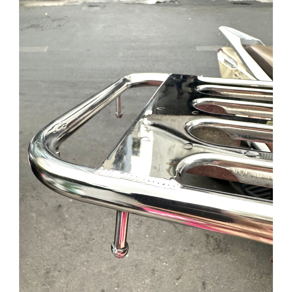 BAGA SAU XE CUB MỚI  INOX