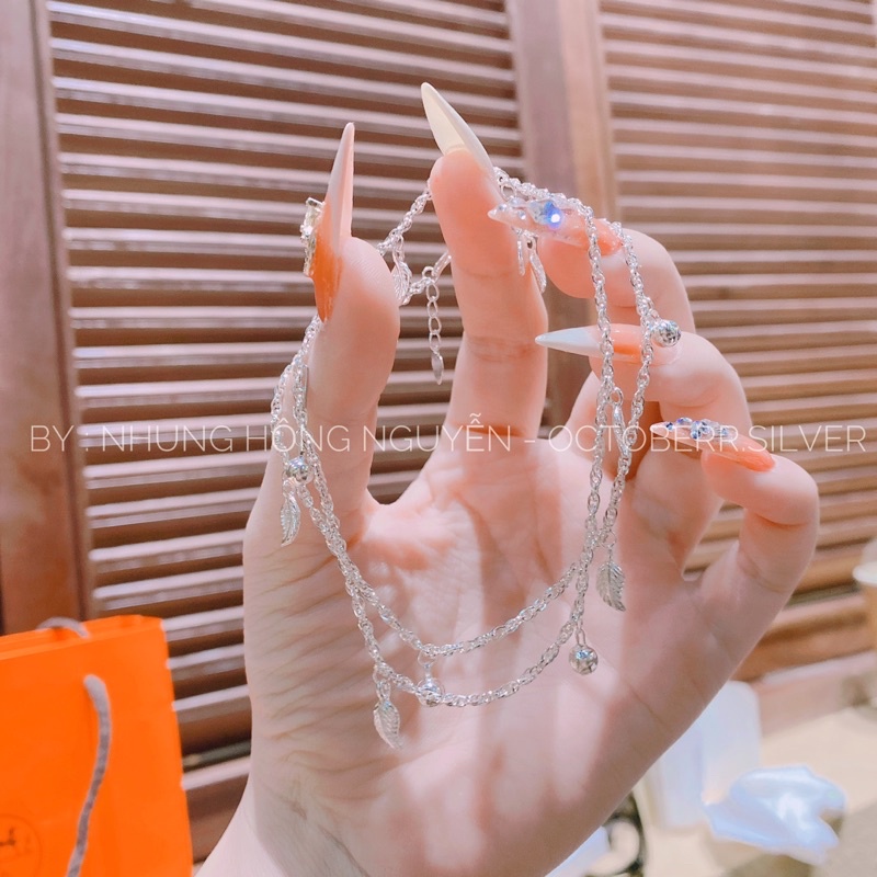 Lắc chân xoắn lá bạc ta siêu dày dặn