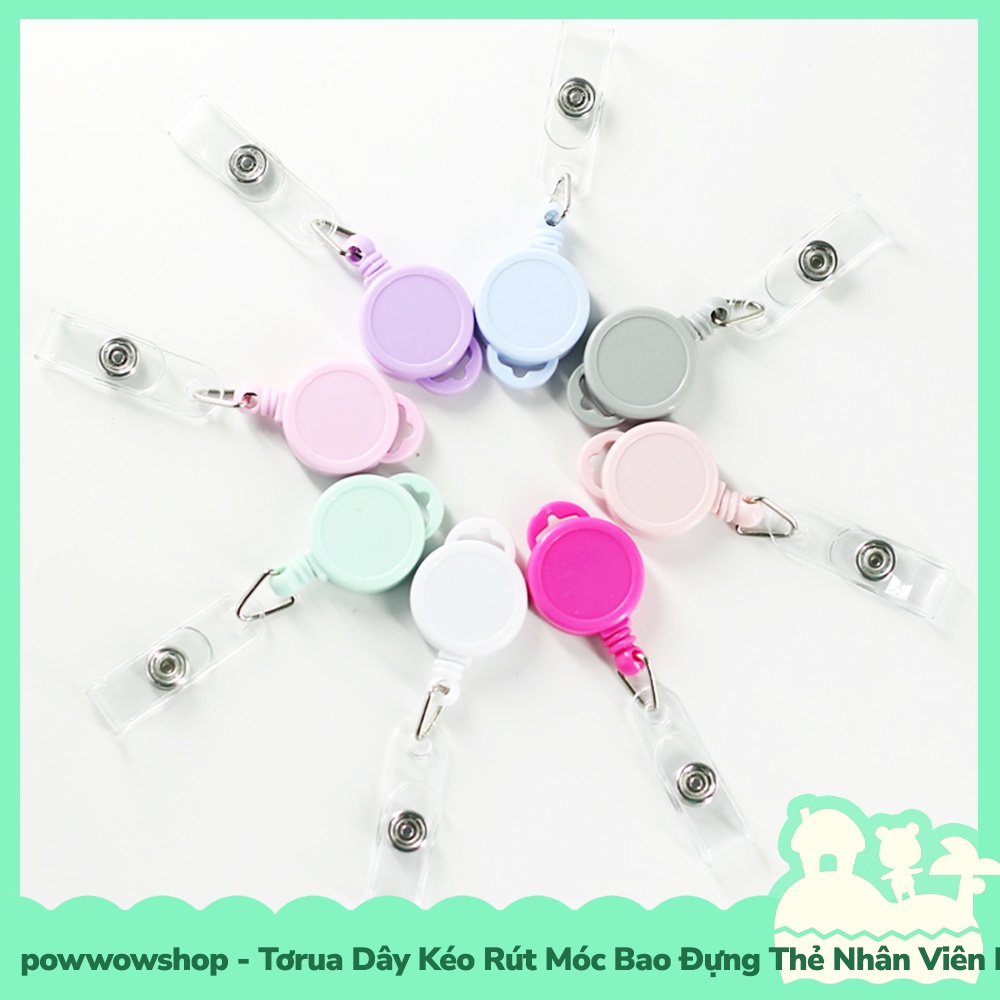 [Sẵn VN - Hỏa Tốc] Tơrua Dây Kéo Rút Móc Bao Đựng Thẻ Nhân Viên Phong Cách Tối Giản Tinh Tế Nhiều Màu Sắc Color