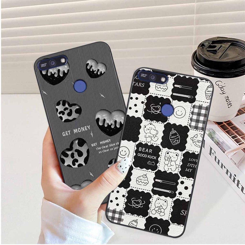 Ốp Huawei Honor 7A / 7C / x30i Họa Tiết Đen Trắng