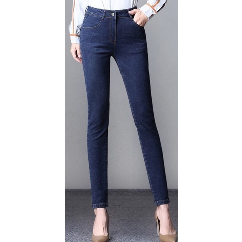 Quần jeans nữ trơn chất bò Co Giãn dáng Skinny hàng công ty thiết kế cao cấp