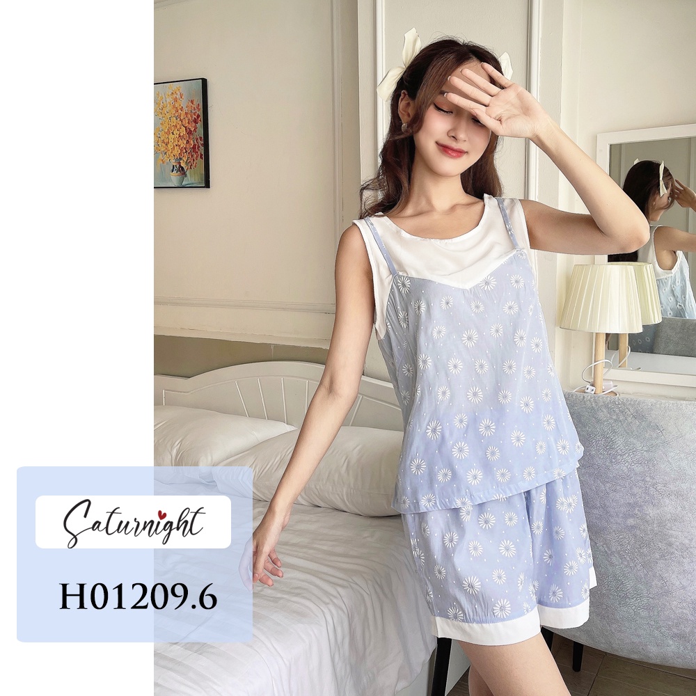 Đồ bộ nữ mặc nhà, đồ bộ sát nách  SATURNIGHT H01209.6