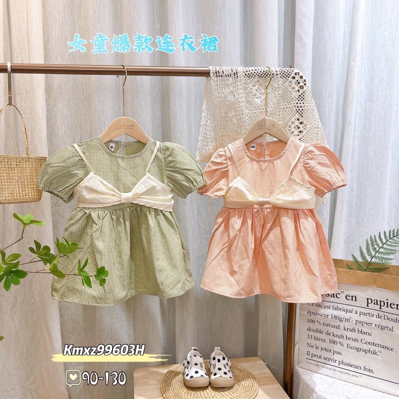 Váy công chúa hàn quốc kèm yếm chun cho bé gái đủ size 11kg đến28kg