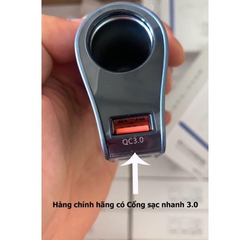 Tẩu Sạc ô tô QC 3.0 - Tẩu chia sạc chính hãng Hyundai HY-10 dùng được cho mọi loại xe P074
