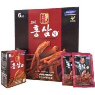 Nước Hồng Sâm Pocheon Hàn Quốc Korean Red Ginseng Drink Hộp 30 Gói 70ml