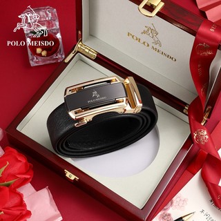 Thắt lưng nam dây nịt nam da bò cao cấp full hộp polo meisdo sang trọng full hộp pl71