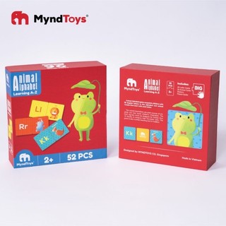 Đồ chơi xếp hình thông minh bộ thẻ học tiếng anh MyndToys Aniaml Alphabet dành cho bé trên 2 tuổi SHOP MẸ GẤU