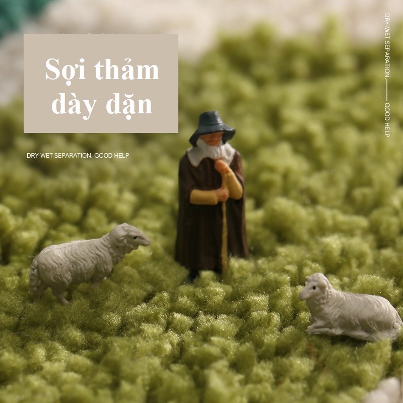 Thảm chùi chân LÔNG DÀI thấm hút nước tốt, phong cách Châu Âu TRỪU TƯỢNG