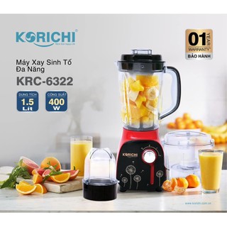 Máy xay sinh tố đa năng Korichi-6322 bền đẹp không vỡ
