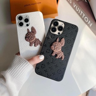 Ốp lưng iphone, lưng in họa tiết lv chó pug nổi 3d, iphone x xs max, iphone 11 12 13 pro max