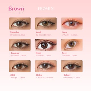 Top những mẫu lens màu nâu bán chạy nhất FROMLX Contact Lens phong cách tự nhiên & tây sáng