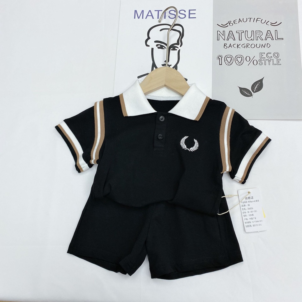 Bộ quần áo cộc tay cho bé trai,bộ polo phong cách thể thao cho bé tuef 10-25 kg -  BH2