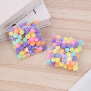 Pom pom nhiều màu mix size 1-2cm làm hoa và đồ trang trí