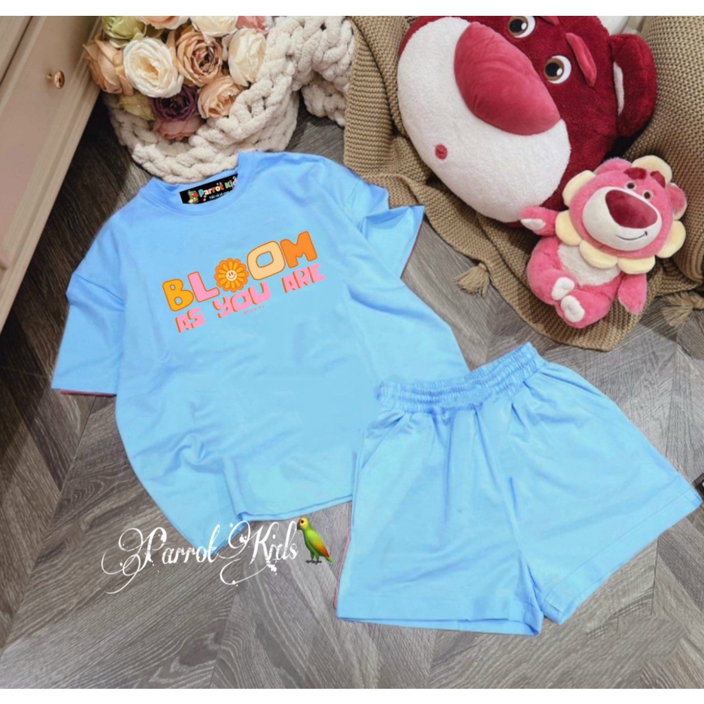 Bộ thun đùi họa tiết mặc nhà cho bé gái, đồ bộ cotton mặc nhà cho bé gái