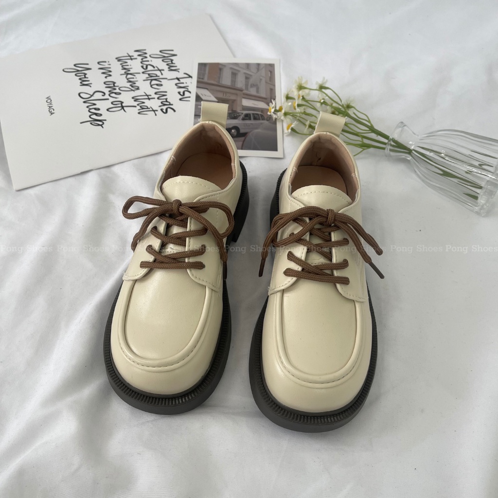Giày Oxford Nữ Pong Shoes cổ thấp phong cách basic_FULL BOX - Mã 1510