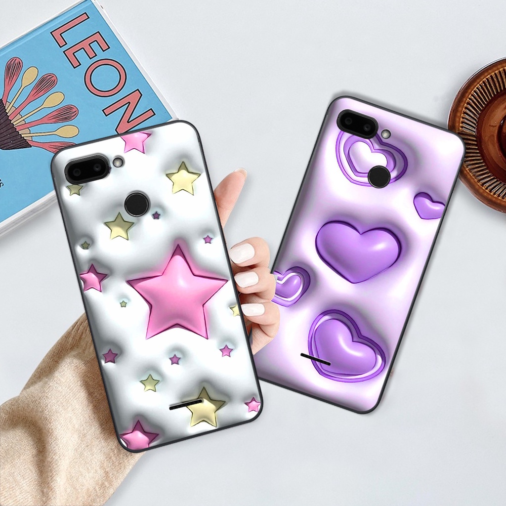 Ốp Xiaomi Redmi 6 in phẳng hiệu ứng 3D giả nổi siêu thật, cực xinh, cá tính