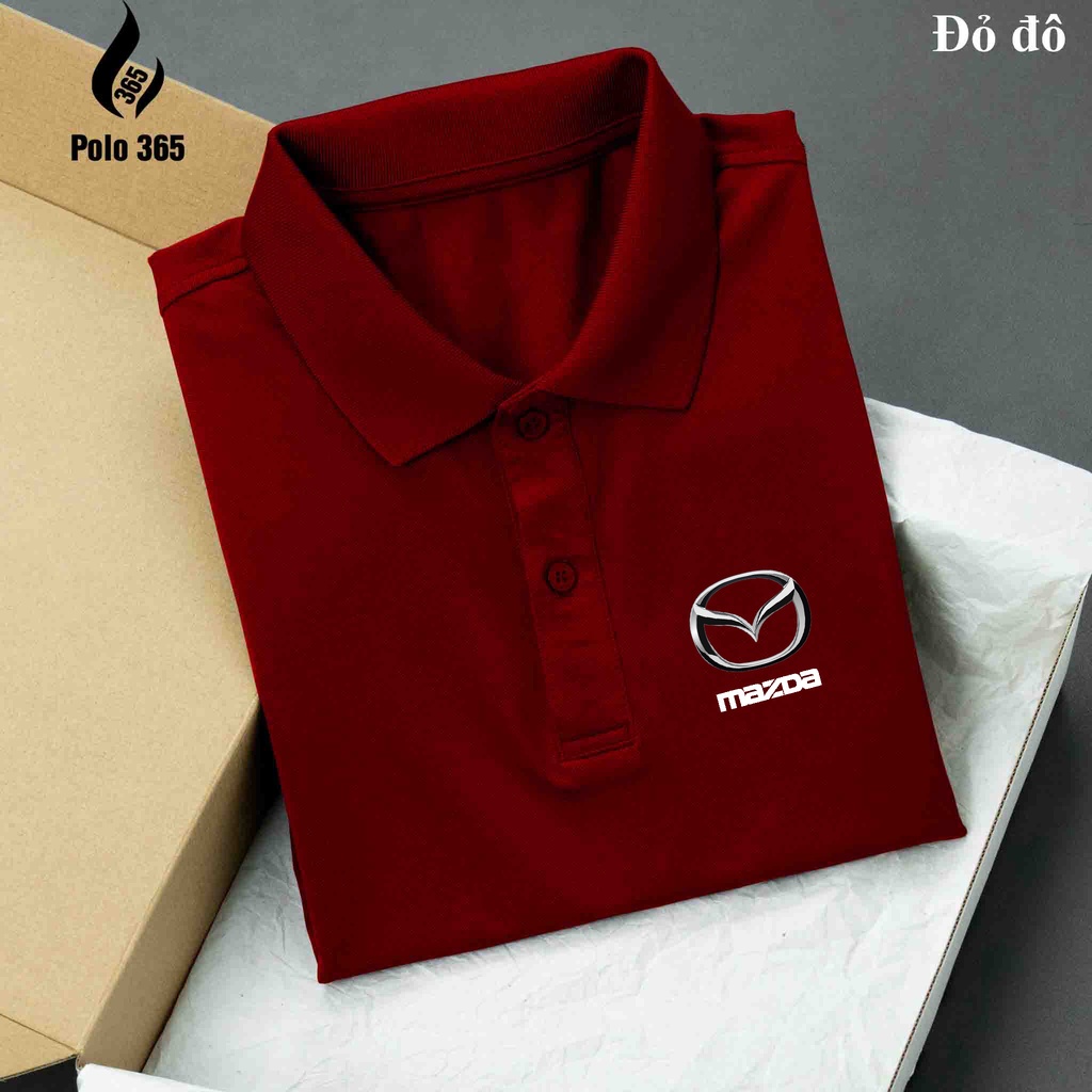 Áo thun Polo xe ô tô Mazda -  Áo polo các hãng xe chất cá sấu poly 4c - polo 365