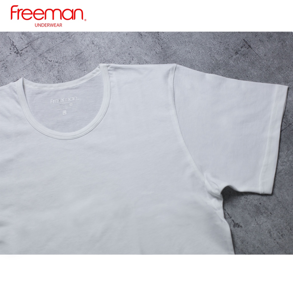 Combo 5 Áo lót nam cổ tròn, tay ngắn, chất liệu cotton thấm hút mồ hôi tốt Freeman TSF601