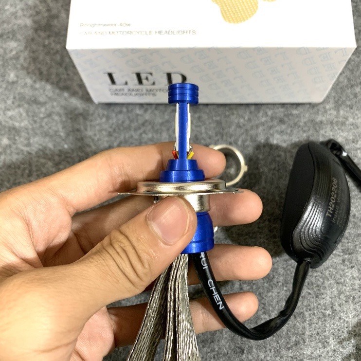 Đèn Pha Led 2 Tim Xe Máy Siêu Sáng Tản Nhiệt Đuôi Nhôm-CYT Chính Hãng 36W