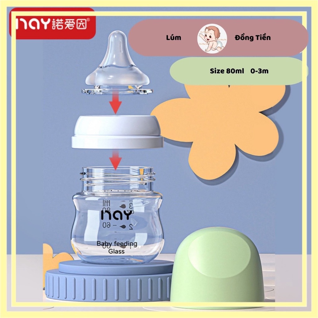 Bình Sữa PAY Thủy Tinh Size 80ml & 160ml