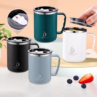 Cốc uống cafe inox 304 , cốc giữ nhiệt có nắp uống cafe 450ml tại văn phòng