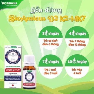 BioAmicus Vitamin D3K2MK7 Bao Kép 10ml