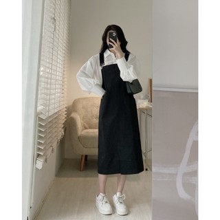 V024 Váy yếm chất kaki dày dặn AUDREY