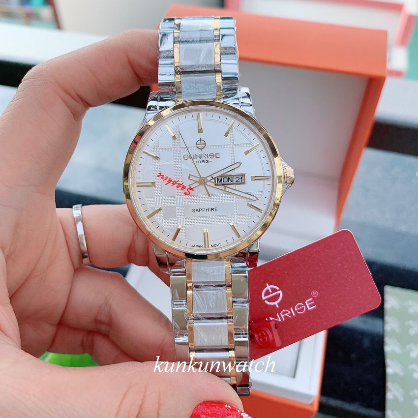 Đồng Hồ Nam SUNRISE 1204SA Nền Mặt Vân Authentic