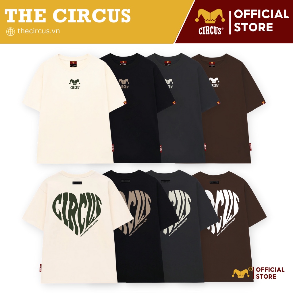 Áo thun unisex oversize Local Brand Circus 100% Cotton - Mã Basic B05