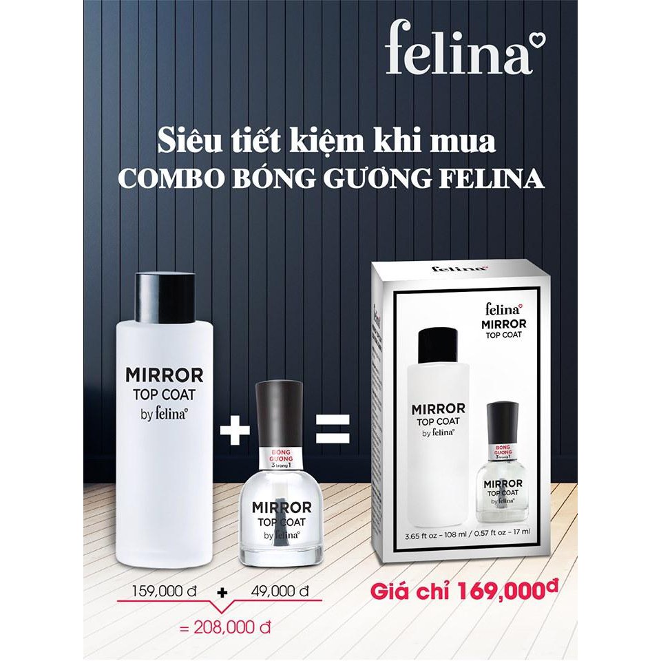 Combo sơn bóng gương Felina 108 ml + 17 ml - date 2024