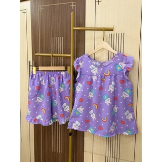 Bộ Đùi Lụa Cánh Tiên 2 Túi Quần Size 1 - 2 (35kg - 60kg)