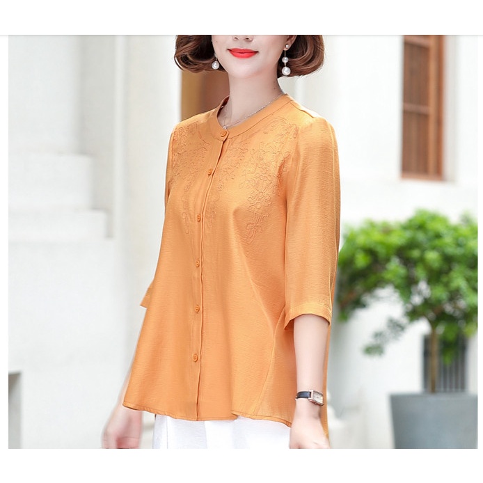 (HÀNG SẴN) Áo Sơ Mi Mùa Hè Mềm Mát Lịch Sự Cho Mẹ SM84 - Hàng Quảng Châu Cao Cấp