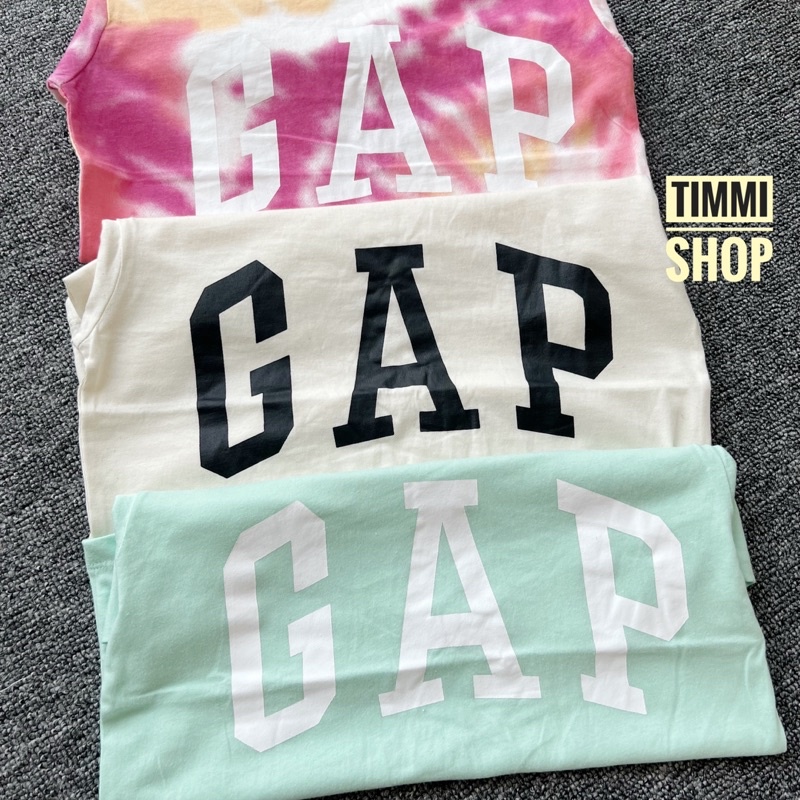 Áo Phông Cộc Tay GAP Cho Bé Trai Bé Gái Cotton Mềm Mát