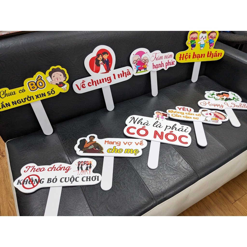 Bảng hashtag cầm tay chụp hình đám cưới