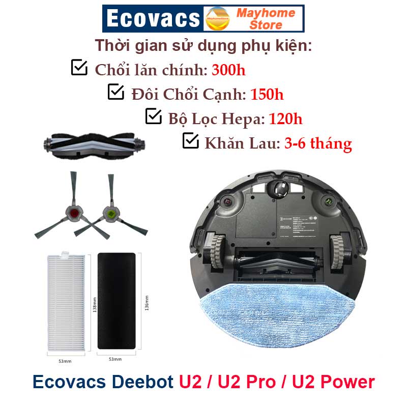 Phụ Kiện Robot Ecovacs Deebot U2 Pro | U2 Power | U2 | BigBuy360 - bigbuy360.vn