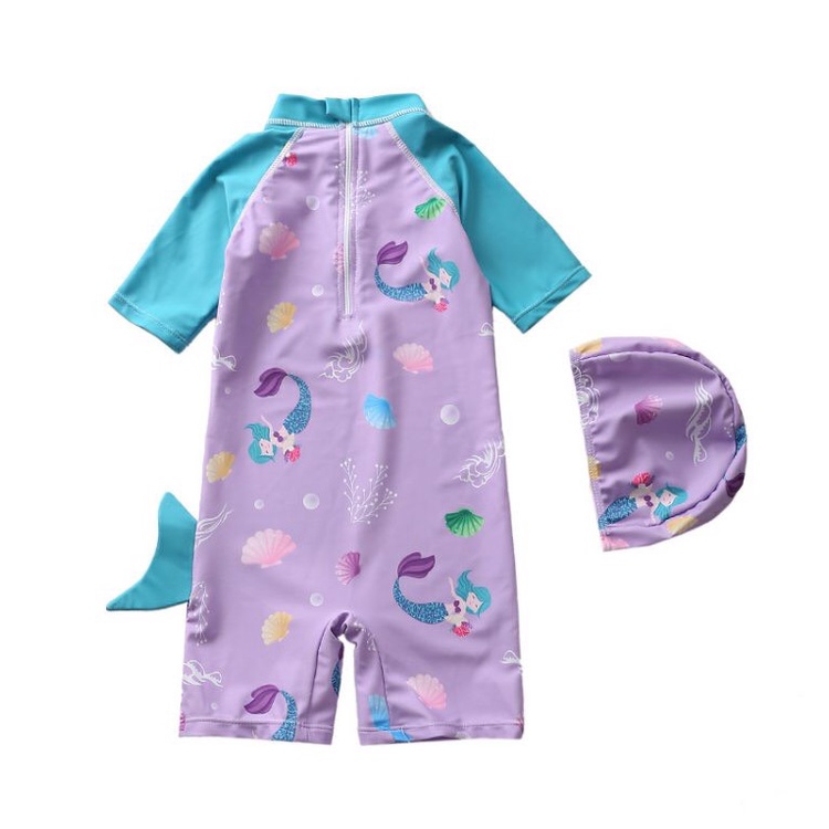 Set bơi kèm mũ hình tiên cá cho bé gái BTC001